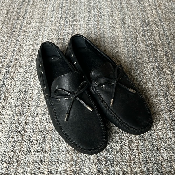 Black leather loafers - Picture 1 of 4